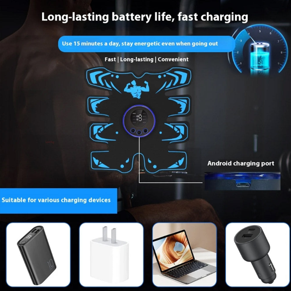 ABDOMINAL MUSCLE ELECTROSTIMULATOR EMS 8MODES SLIMMING BELT WITH GEL Model Pas EMS Do Ćwiczeń Brzucha