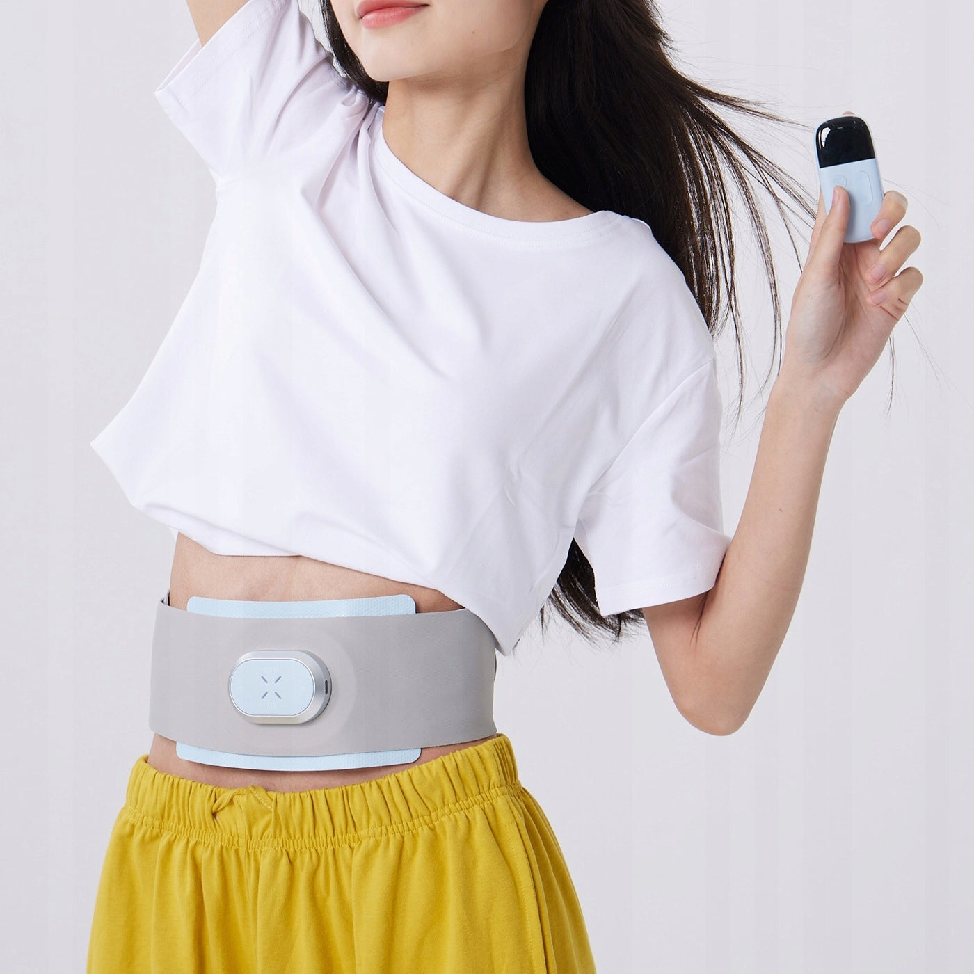 ABDOMINAL MUSCLE ELECTROSTIMULATOR EMS HEATING SLIMMING BELT MASSAGER Body parts hips stomach buttocks thighs