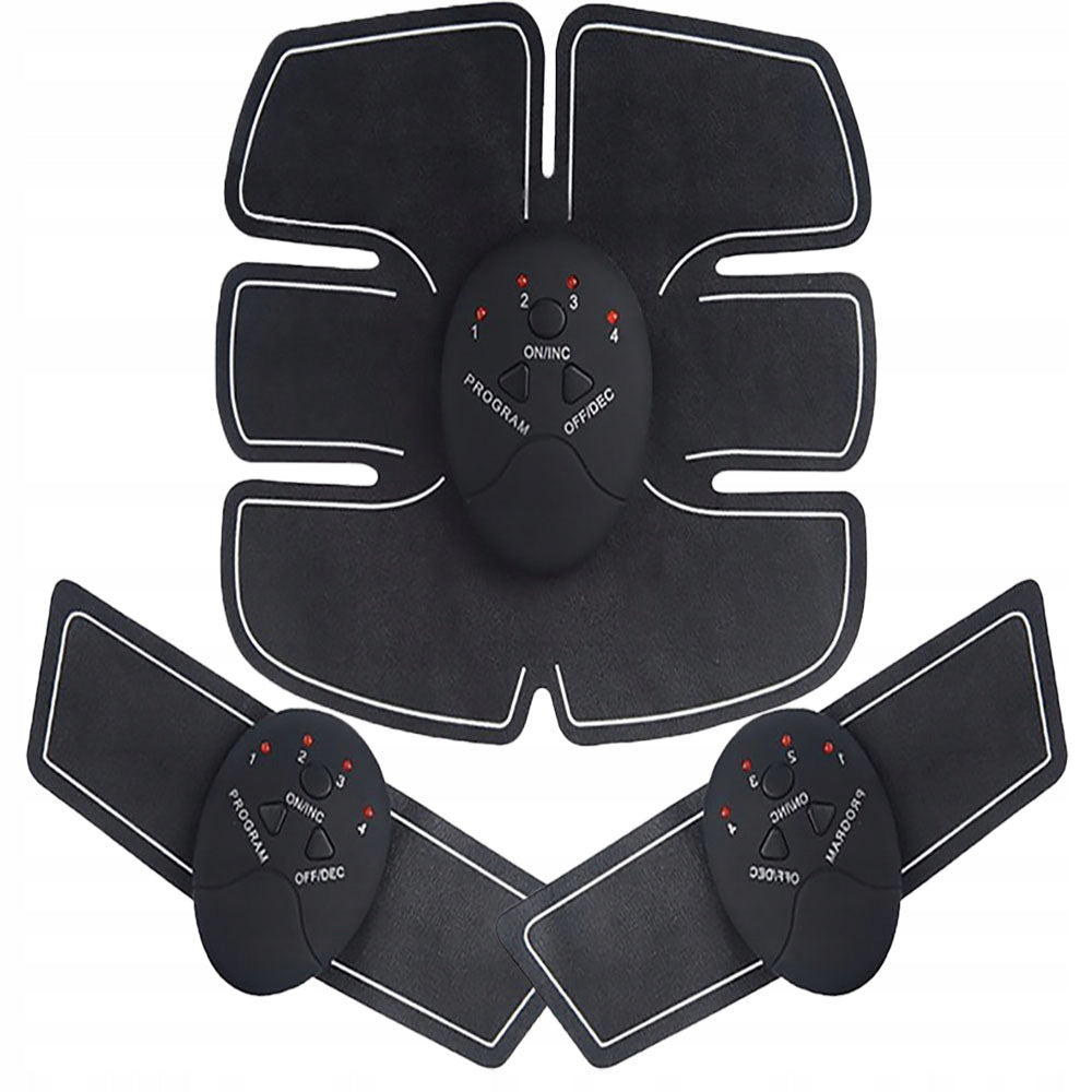 ABDOMINAL MUSCLE ELECTROSTIMULATOR EMS SET 3IN1 FOR FITNESS SIXPACK