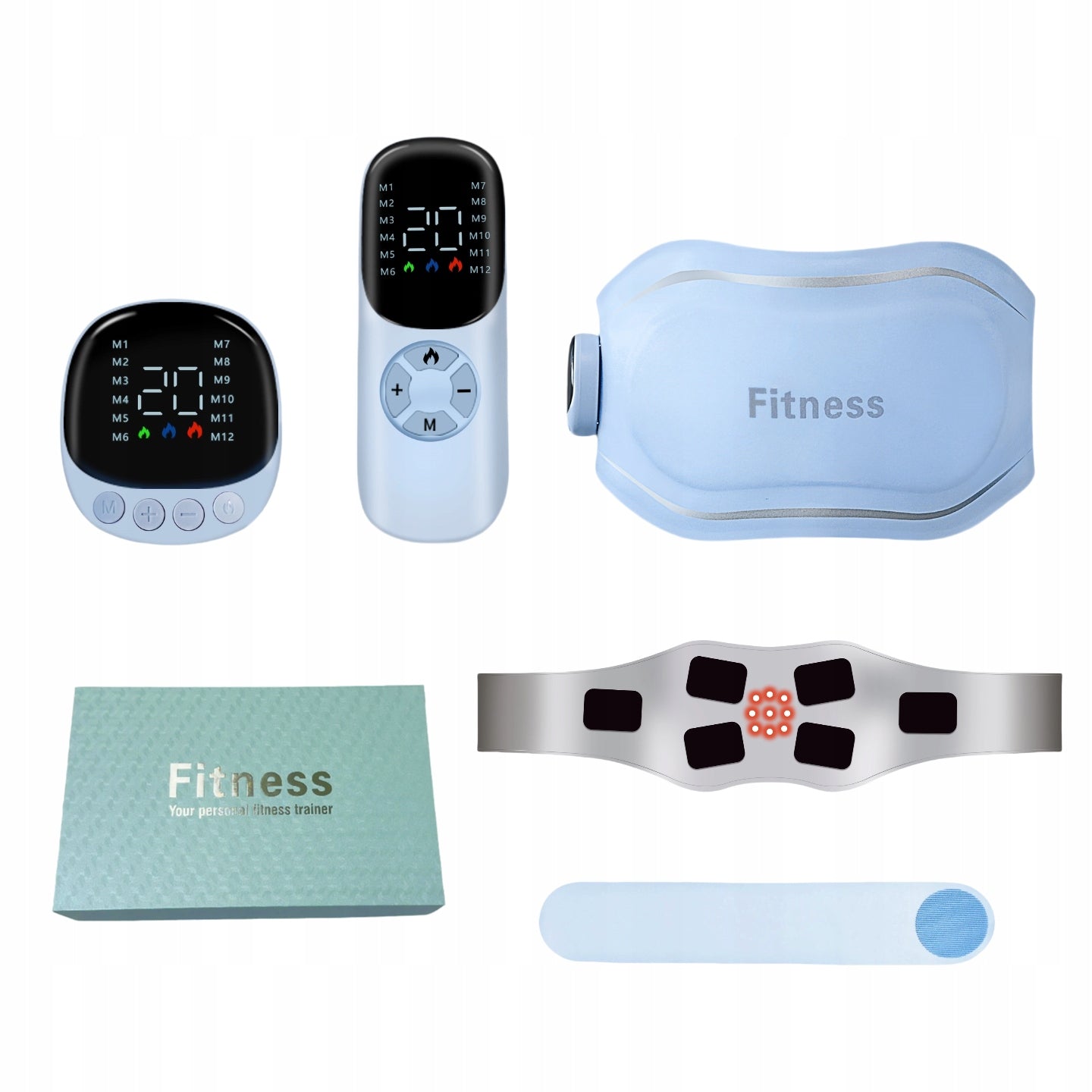 ABDOMINAL MUSCLE ELECTROSTIMULATOR EMS + SLIMMING TENS WITH HEATING