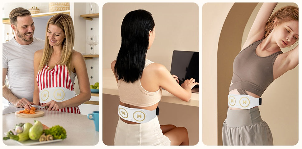 ABDOMINAL MUSCLE ELECTROSTIMULATOR HEATING EMS SLIMMING BELT MASSAGE Size universal