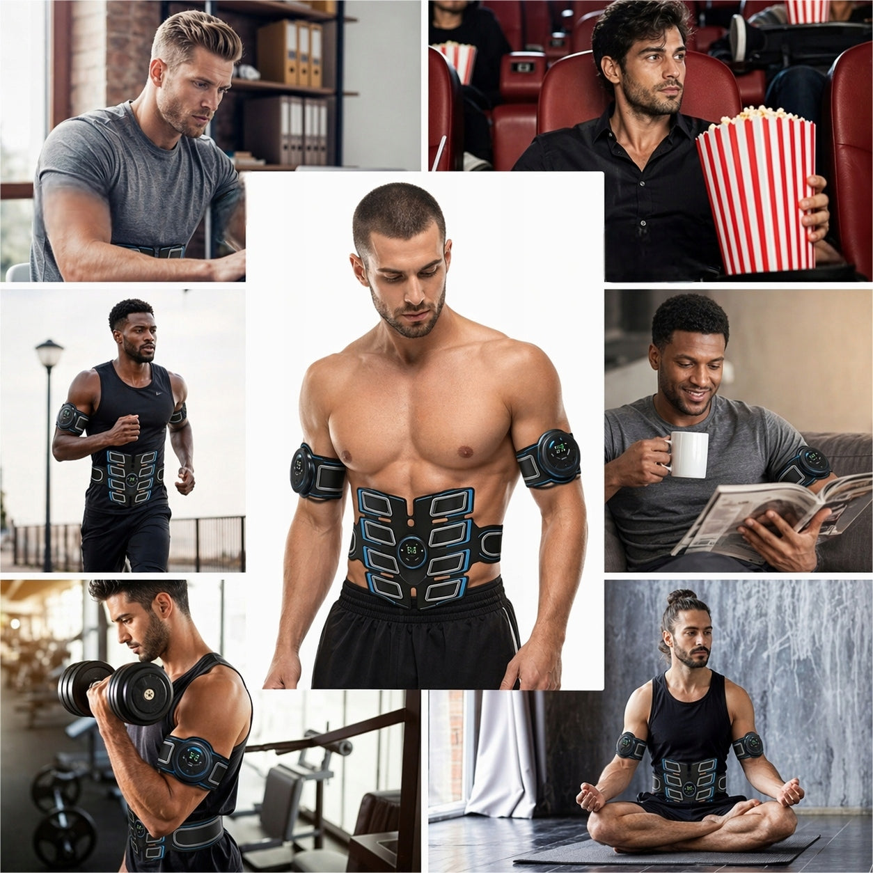 ABDOMINAL MUSCLE ELECTROSTIMULATOR MASSAGE EMS SLIMMING BELT SLIMMING Number of programs 2