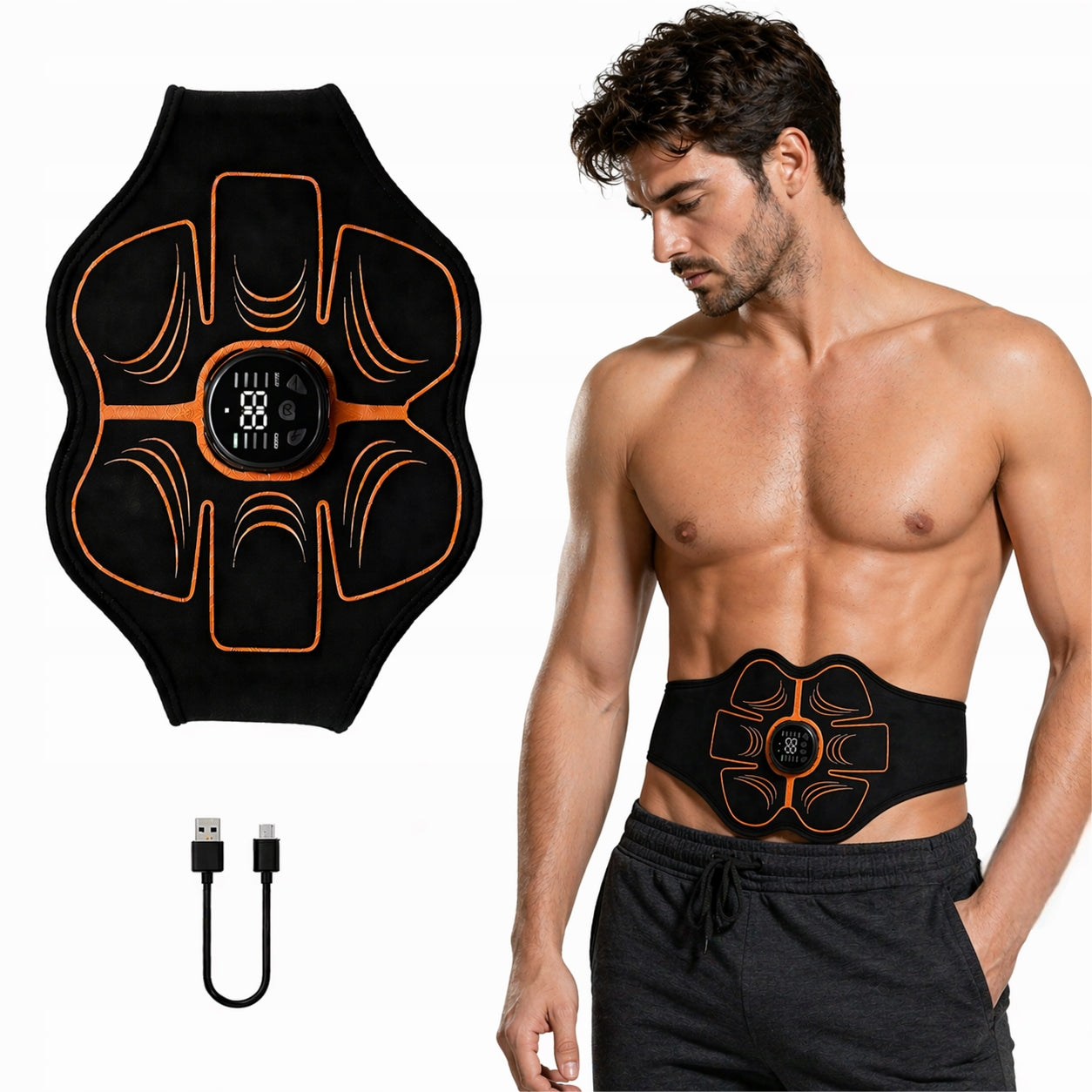 ABDOMINAL MUSCLE ELECTROSTIMULATOR MASSAGE EMS SLIMMING BELT SLIMMING