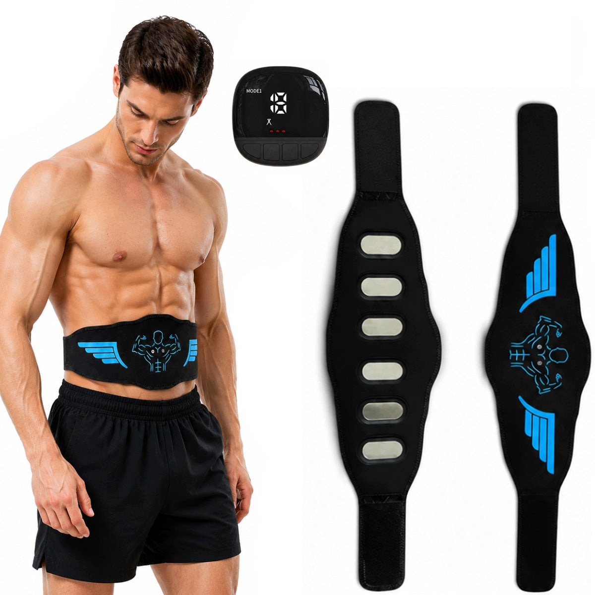 ABDOMINAL MUSCLE ELECTROSTIMULATOR SLIMMING BELT ABS UNIVERSAL 10 MODES