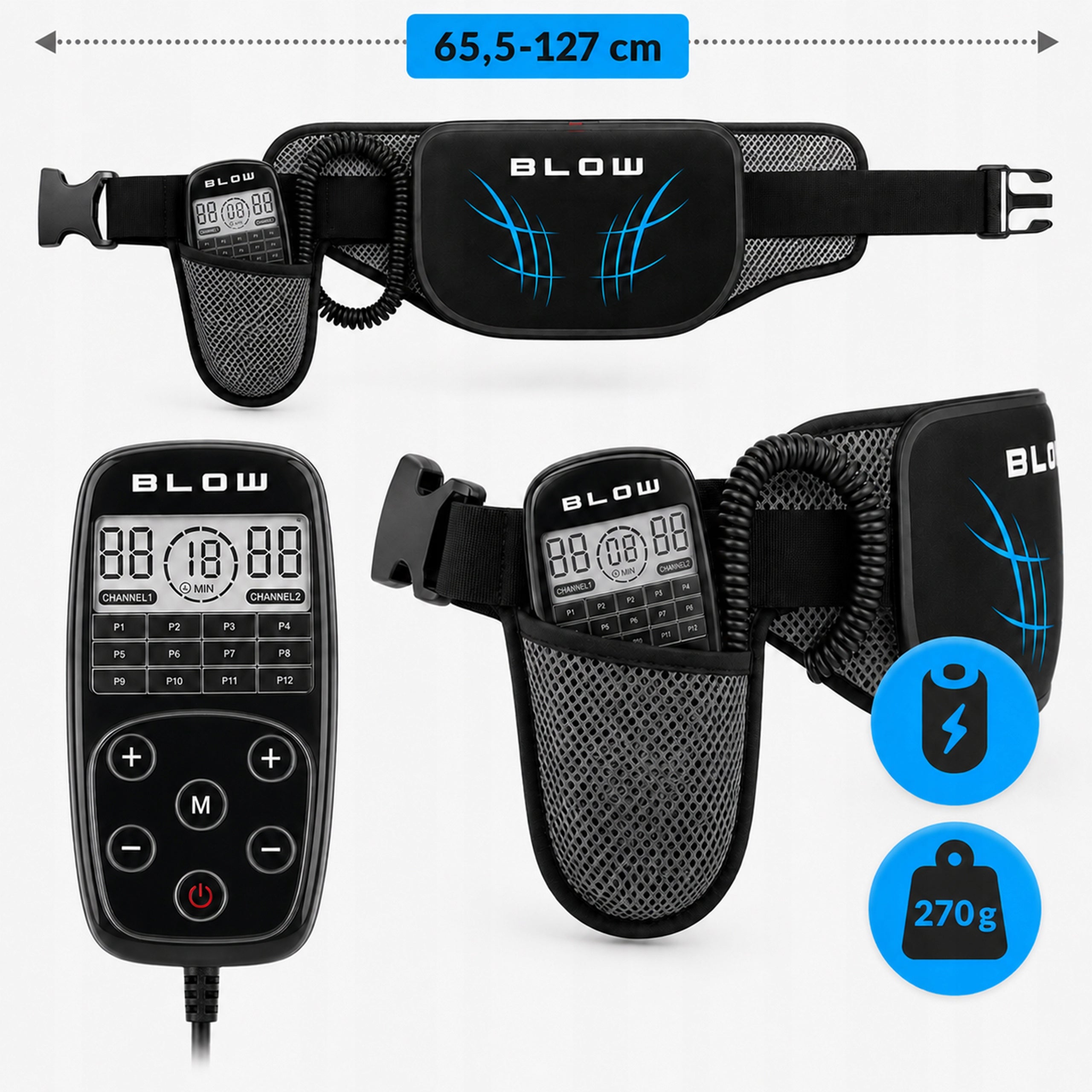 ABDOMINAL MUSCLE ELECTROSTIMULATOR TENS EMS SLIMMING BELT SLIMMING Model Pas EMS elektrostymulator mięśni brzucha