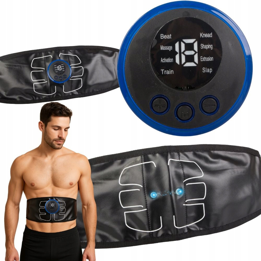 ABDOMINAL MUSCLE ELECTROSTIMULATOR TRAINING BELT EMS ABDOMINAL MASSAGER MODES