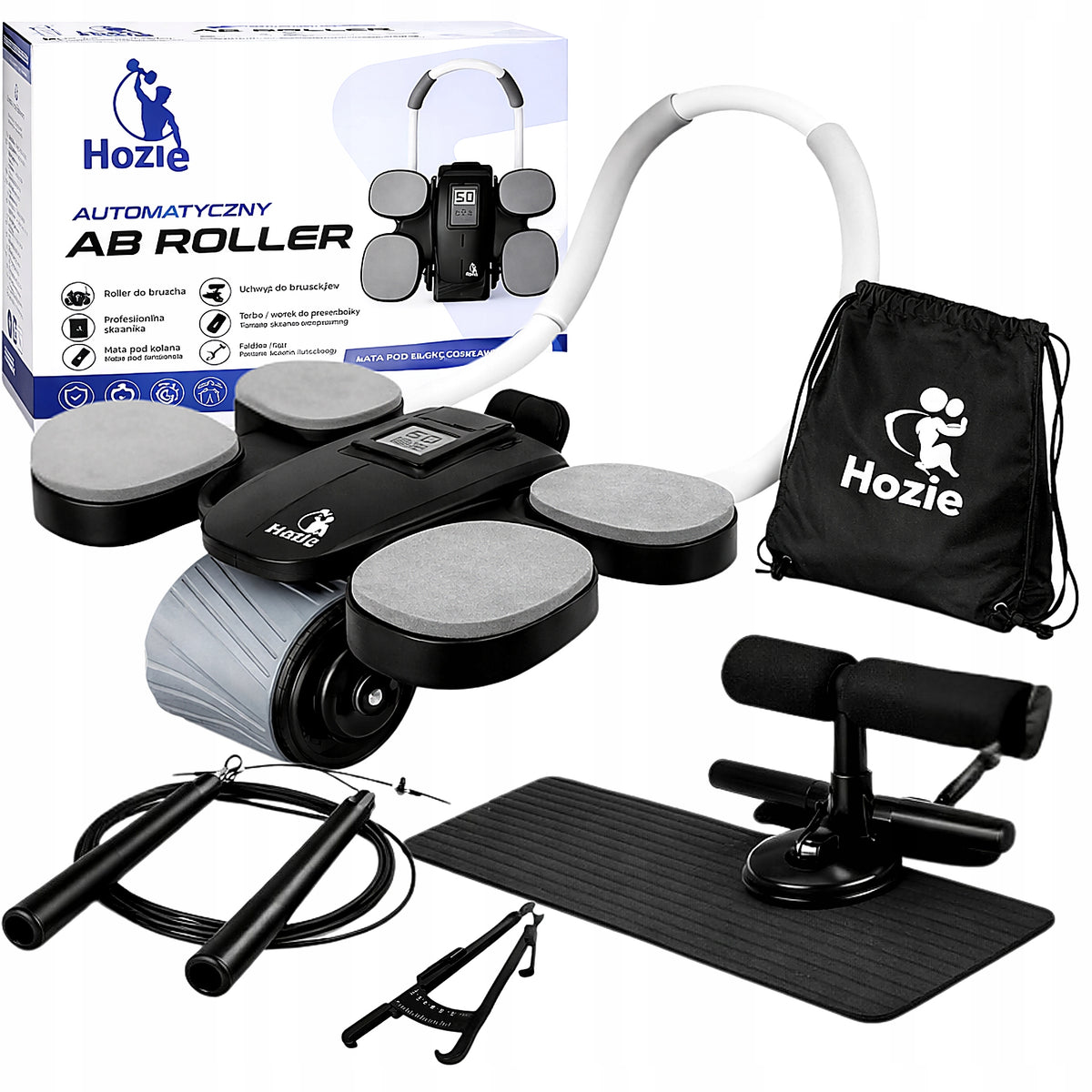 ABDOMINAL MUSCLE EXERCISE WHEEL AUTO TRAINING AB WITH ANTI-SLIP MAT 6 EL