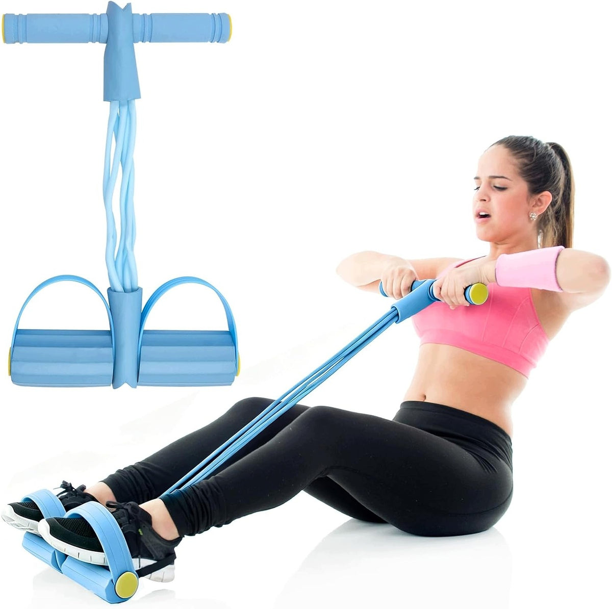 ABDOMINAL TRAINER WITH PEDALS AND ELASTIC CORD FOR EXERCISING AT HOME Brand Object