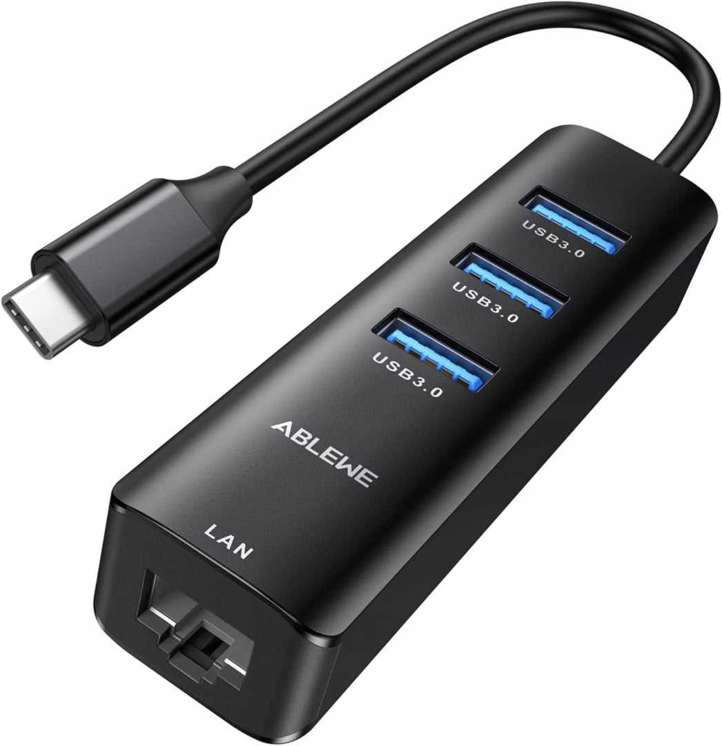 ABLEWE 4-in-1 USB-C to Ethernet Adapter (RJ45)