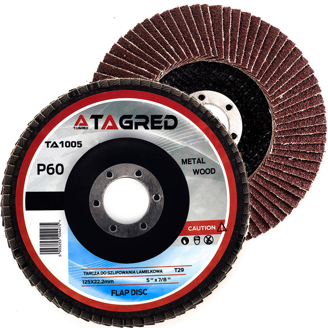 ABRASIVE DISC LEAF GRINDING WHEEL 125MM P60 EAN (GTIN) 5903293504475