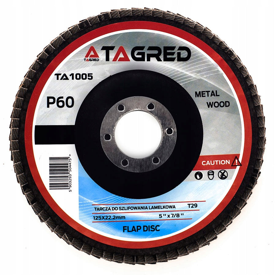 ABRASIVE DISC LEAF GRINDING WHEEL 125MM P60 Manufacturer code TA1005