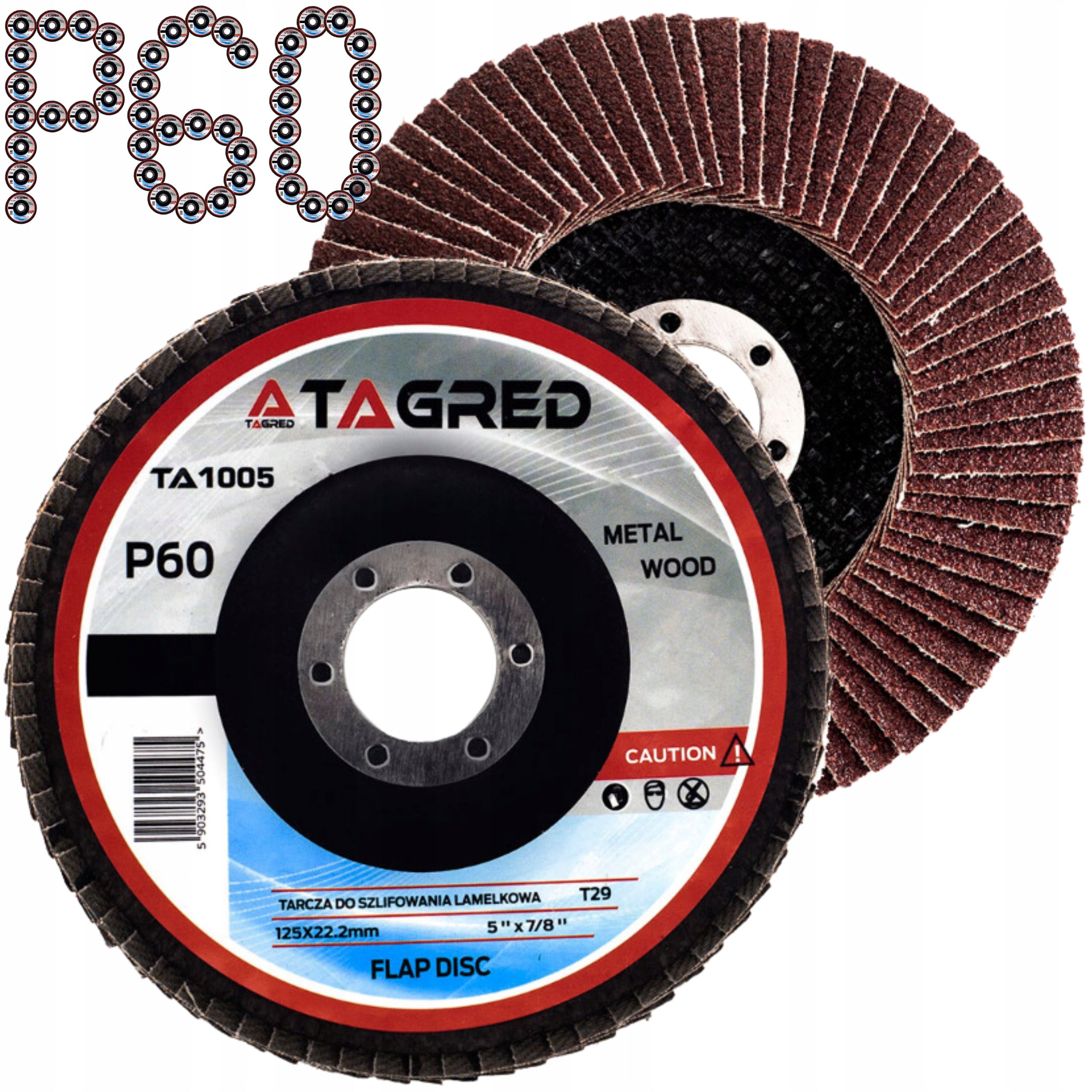 ABRASIVE DISC LEAF GRINDING WHEEL 125MM P60