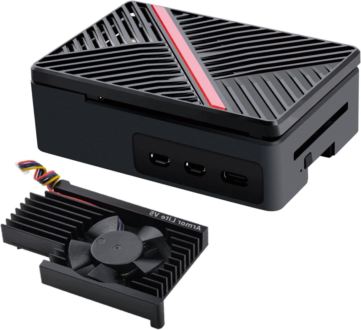 ABS HOUSING FOR RASPBERRY PI 5 WITH FAN PWM 3510 ARMOR LITE V5