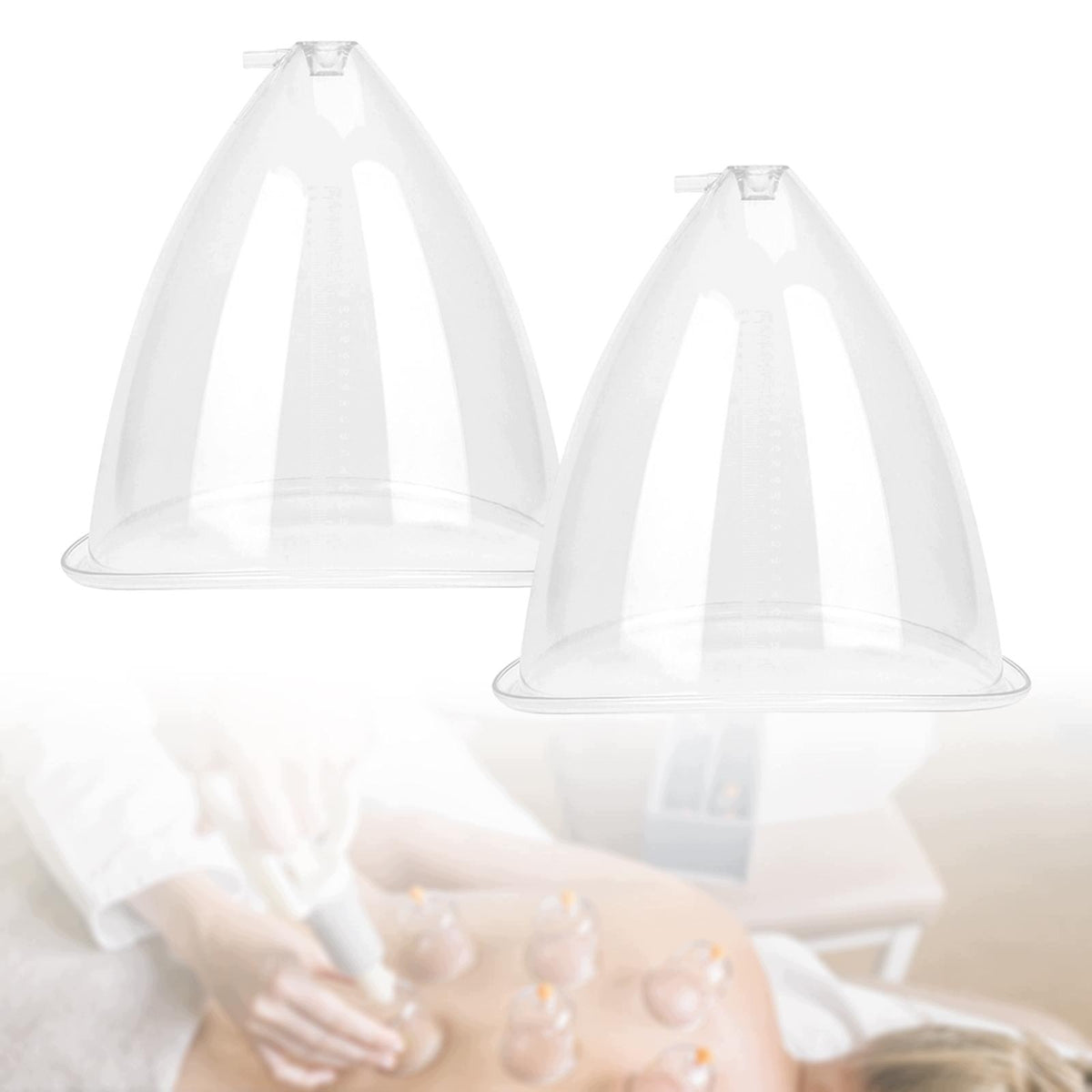 ABS Vacuum Suction Cups for Buttock Lift Breast Massage Cup Set 150ml Clear