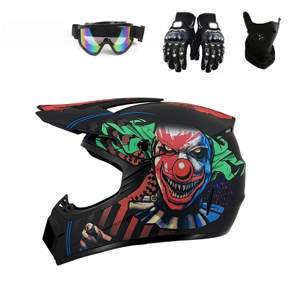 ABS cross enduro quad BMX helmet set with goggles gloves mask size M