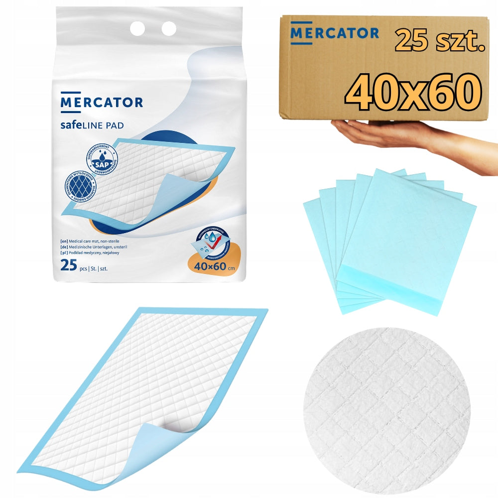 ABSORBENT CHANGING Foundations safeLINE MERCATOR 40x60 25 pcs.