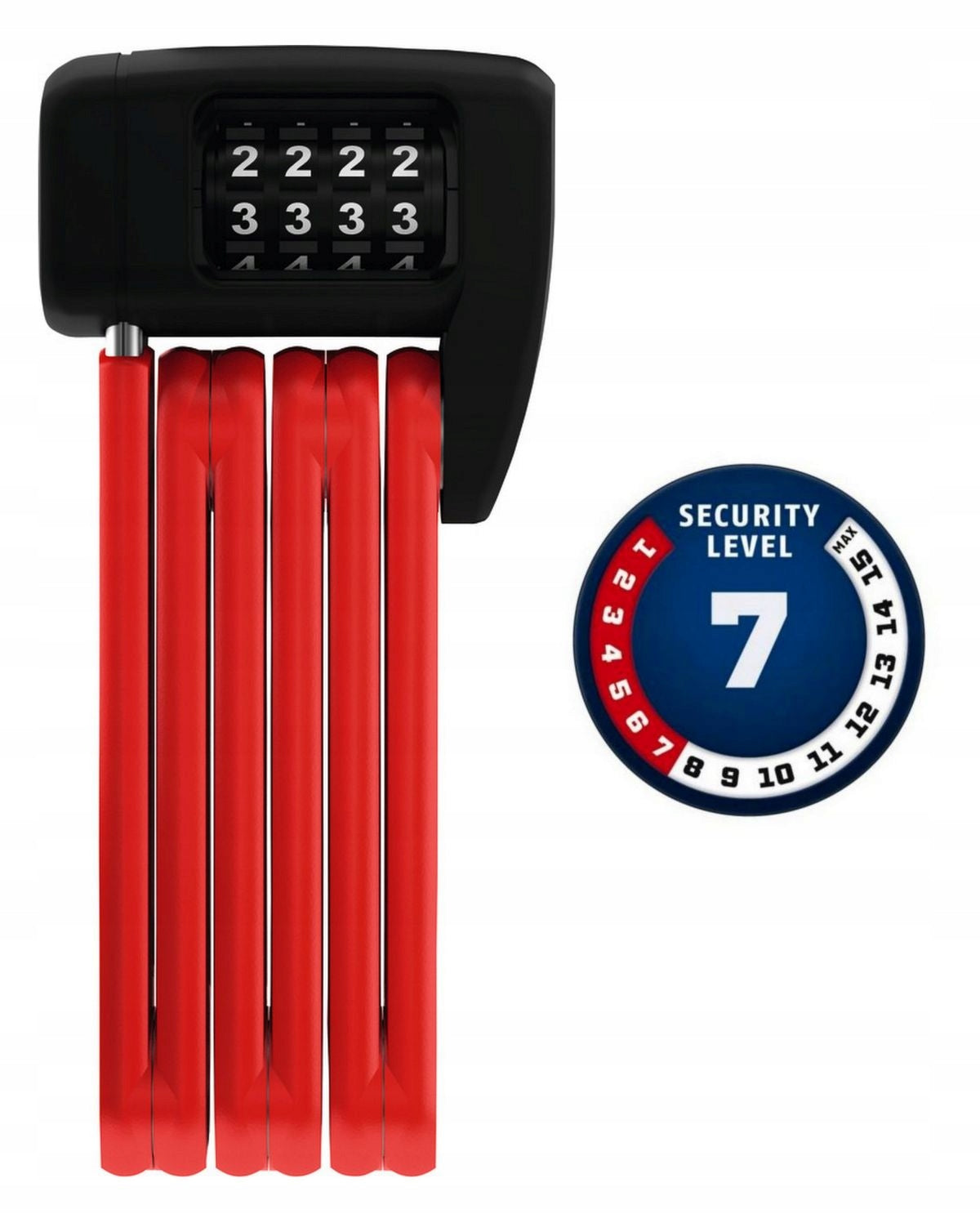 ABUS BORDO LITE MINI 6055C /60 Folding Clasp Without Handle Red