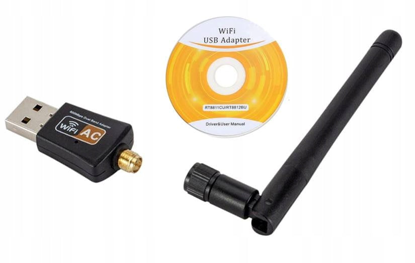 AC 600 WiFi USB 2.4/5GHz network card + 5G antenna