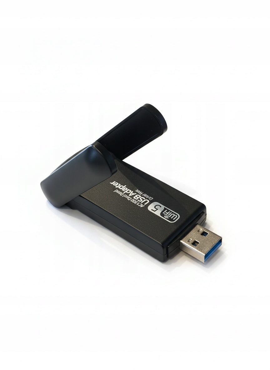 AC1300 ADAPTER NETWORK CARD WiFi Wi-Fi TO USB ANTENNA 1300Mbps 5GHz WPA3 Packaging status original