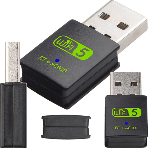 AC600 WIFI NETWORK CARD WITH BLUETOOTH 4.2 ADAPTER 600mbps USB 5GHz