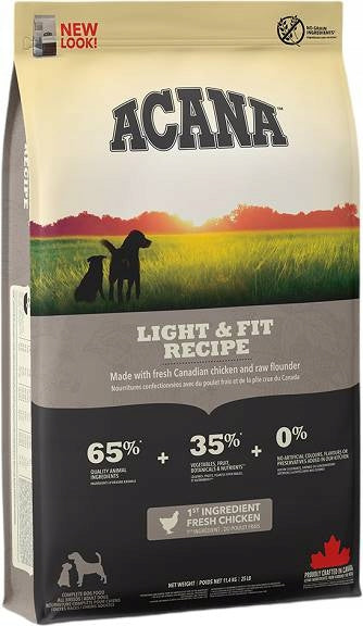 ACANA ADULT LIGHT & FIT DOG FOOD 11.4kg