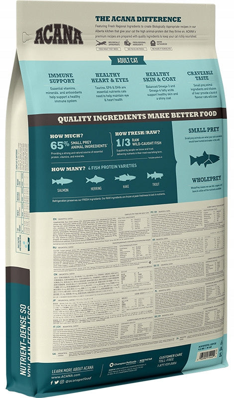 ACANA Bountiful Catch Cat Food 4.5kg (9.9 lbs) Packaging status original