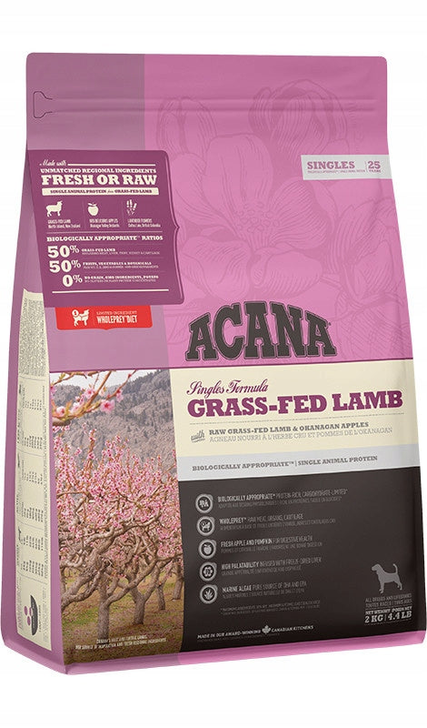 ACANA GRASS-FED LAMB DOG 2KG + FREEBIE