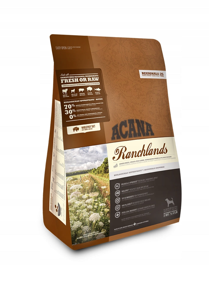ACANA RANCHLANDS DOG 2KG + FREEBIE