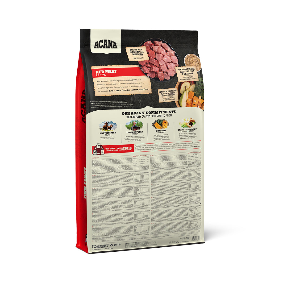 ACANA RED MEAT DOG 9.7KG Packaging status original