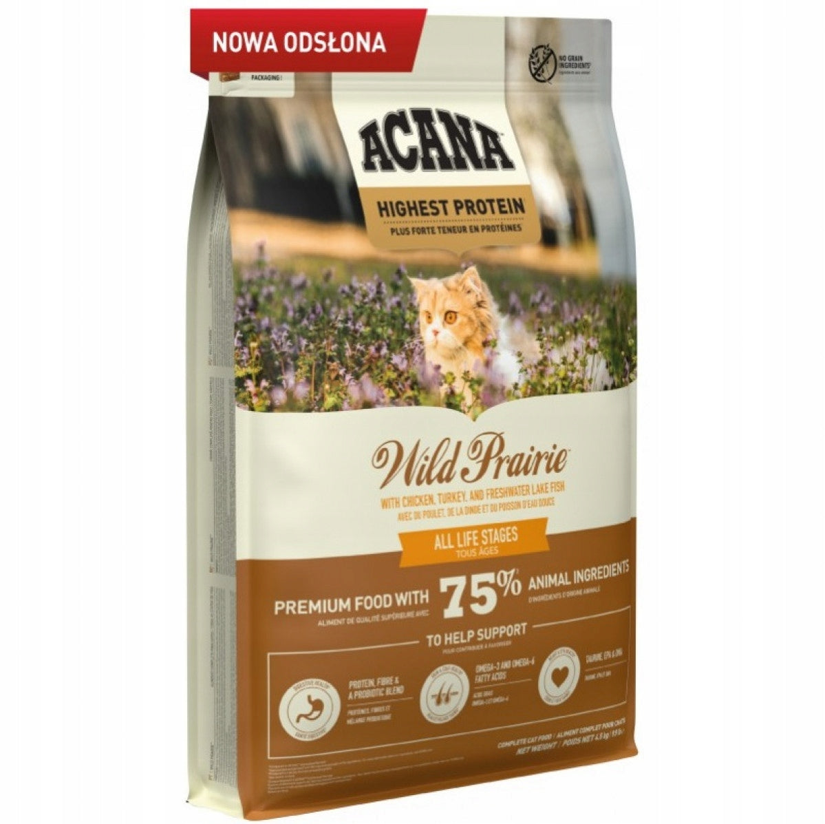 ACANA Wild Prairie dry cat food chicken and grain-free turkey 4,5kg