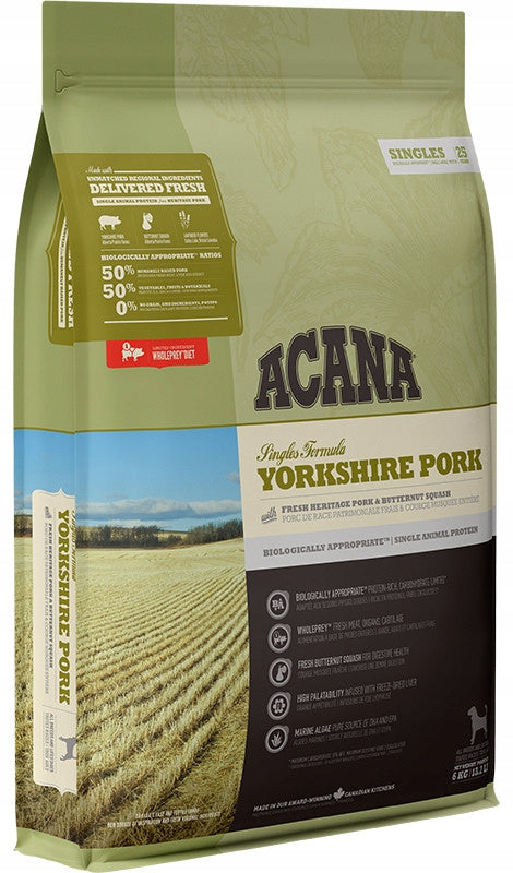ACANA YORKSHIRE PORK DOG FOOD 11.4KG