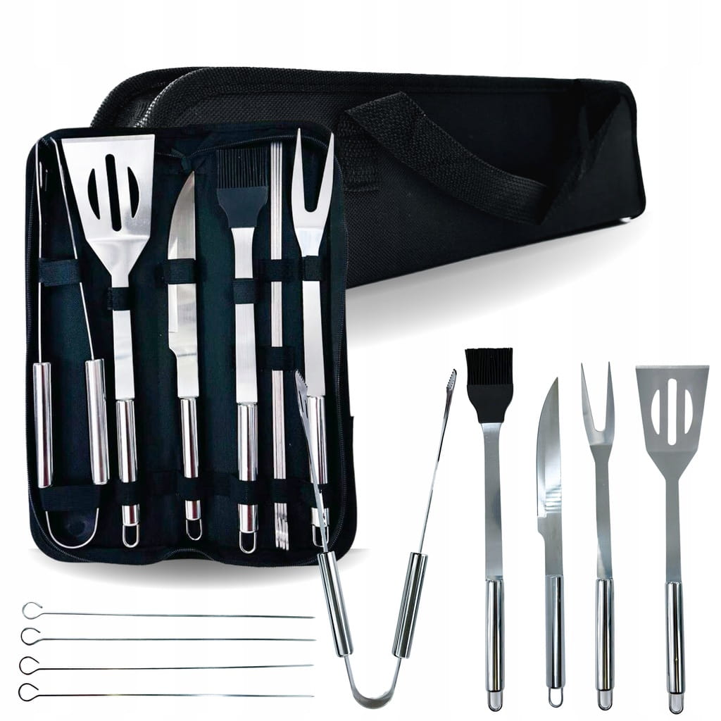 ACCESSORIES GRILL UTENSILS CUTLERY GRILL SET 9IN1 CASE BBQ STEEL Manufacturer 4MWOOD.CO