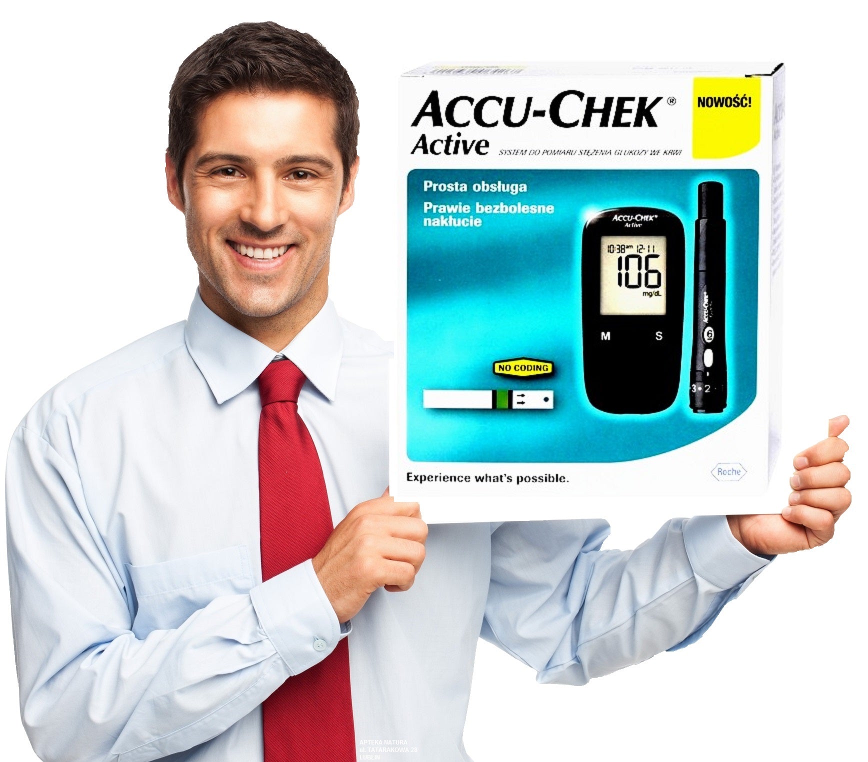ACCU-CHEK ACTIVE GLUCOSE METER + TEST STRIPS + FASTCLIX LANCET