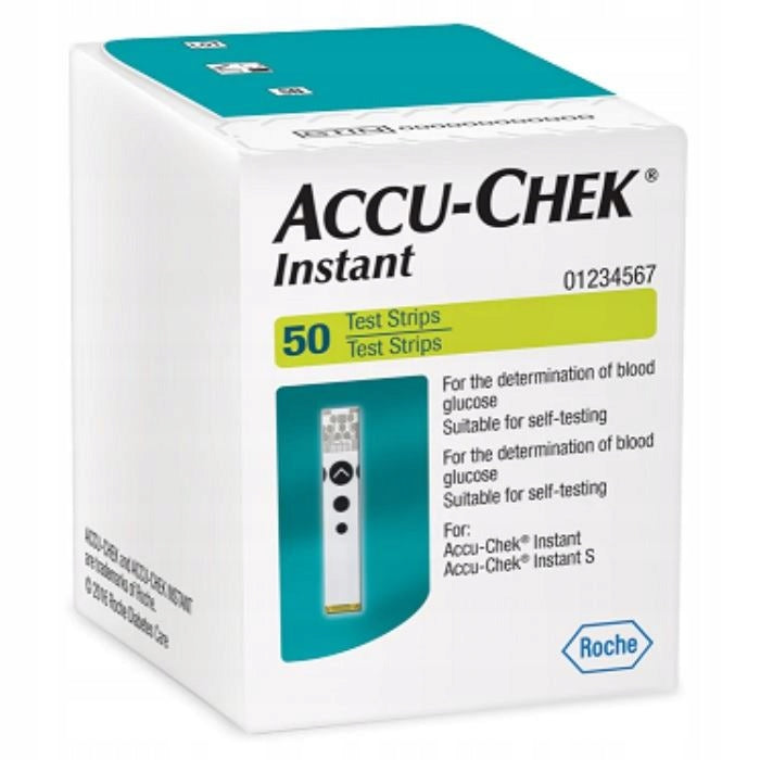 ACCU-CHEK INSTANT BLOOD GLUCOSE MEASUREMENT TEST strips 50 pieces Packaging status original