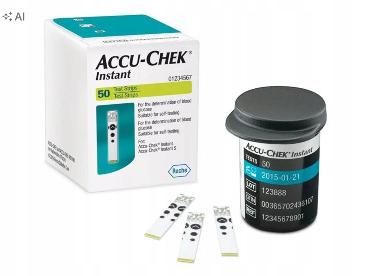 ACCU-CHEK INSTANT BLOOD GLUCOSE MEASUREMENT TEST strips 50 pieces