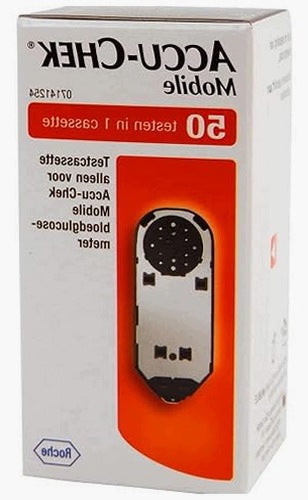 ACCU CHEK MOBILE GLUCOSE METER 50 TESTS SET FOR DIABETICS FOR HOME