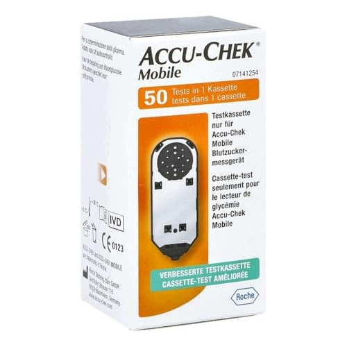 ACCU CHEK MOBILE TEST CASSETTE FOR SUGAR MEASUREMENT 50 TESTS FOR HOME Medical device no