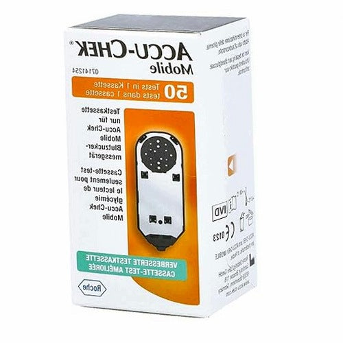 ACCU CHEK MOBILE TEST CASSETTE FOR SUGAR MEASUREMENT 50 TESTS FOR HOME