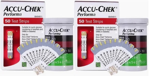 ACCU-CHEK PERFORMA => 2 X 50 pcs Glucose meter STRIPS BLOOD GLUCOSE MEASUREMENT Medical device yes