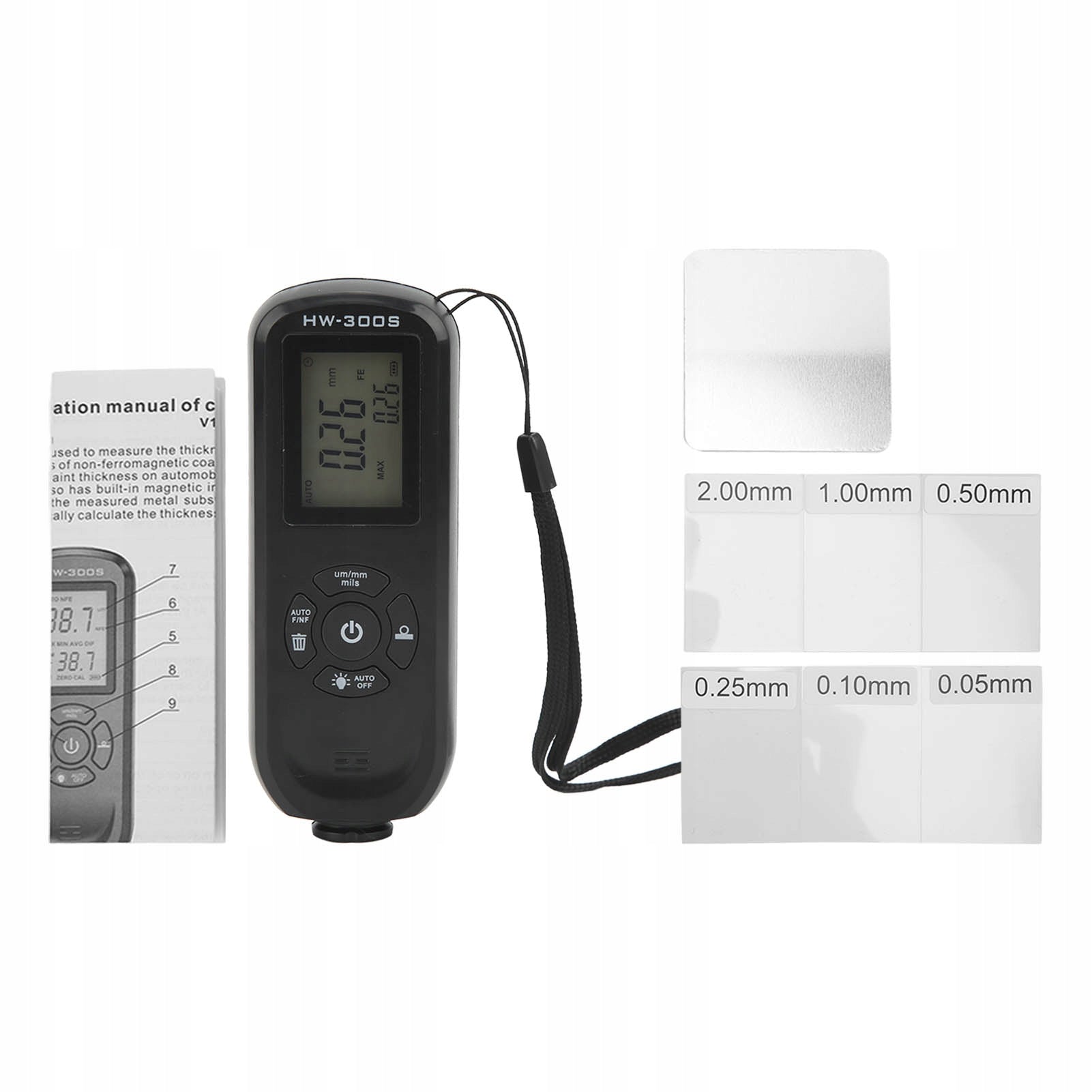 ACCURATE PAINT THICKNESS GAUGE TESTER PROBE WITH DISPLAY LCD 0~2000UM