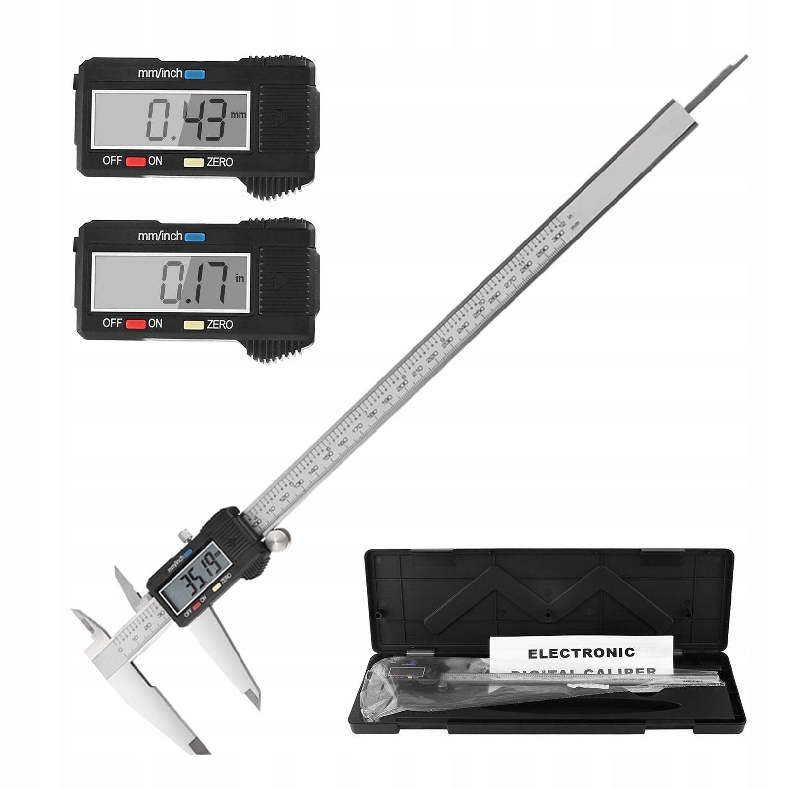 ACCURATE STAINLESS STEEL ELECTRONIC CALIPER DIGITAL 0-300mm +ETUI