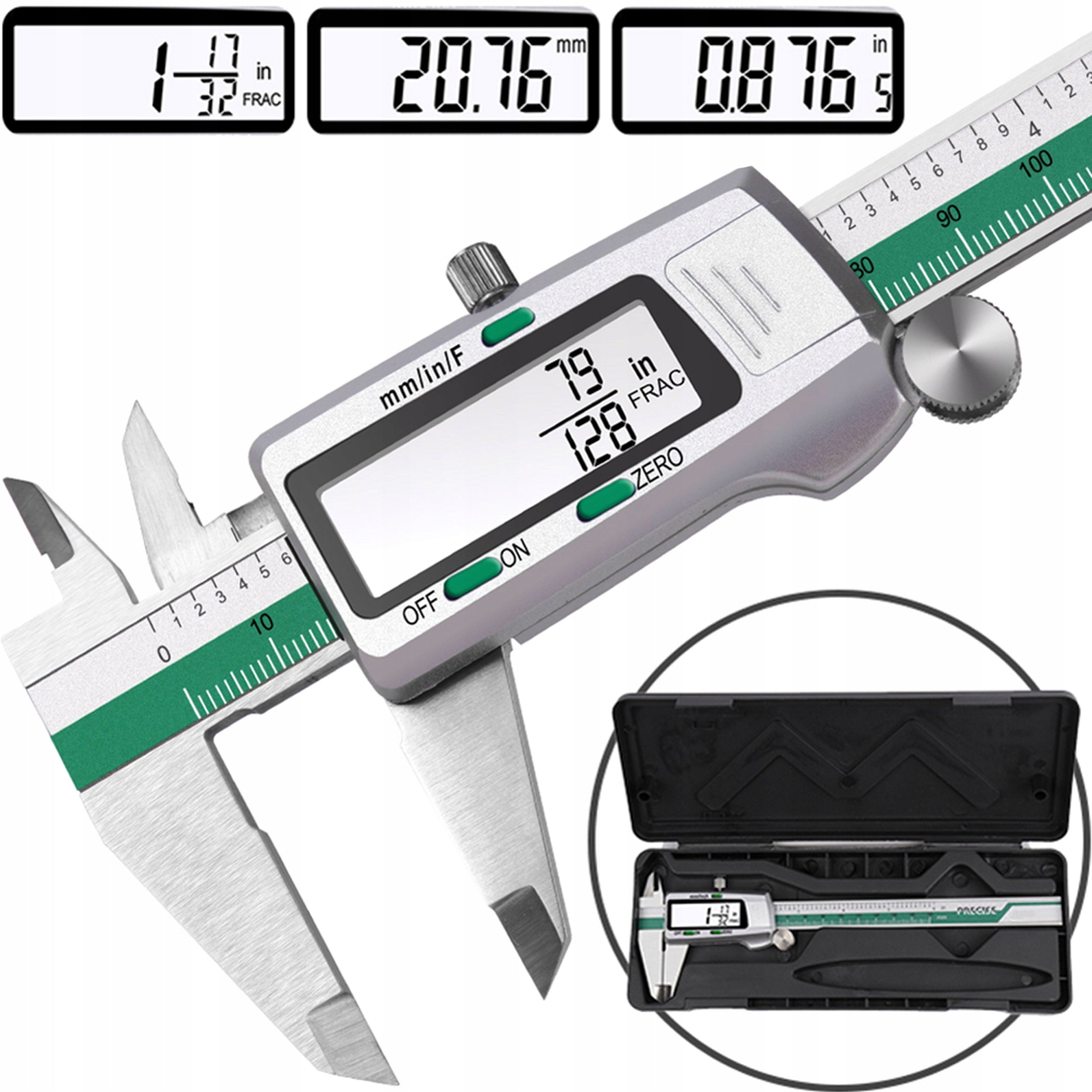 ACCURATE STAINLESS STEEL Electronic Caliper Digital 0-150mm +etui