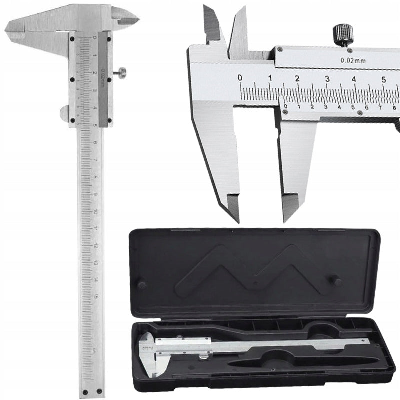 ACCURATE TRADITIONAL CALIPER 0-150 mm MANUAL ANALOG STEEL + CASE Manufacturer code 201.120