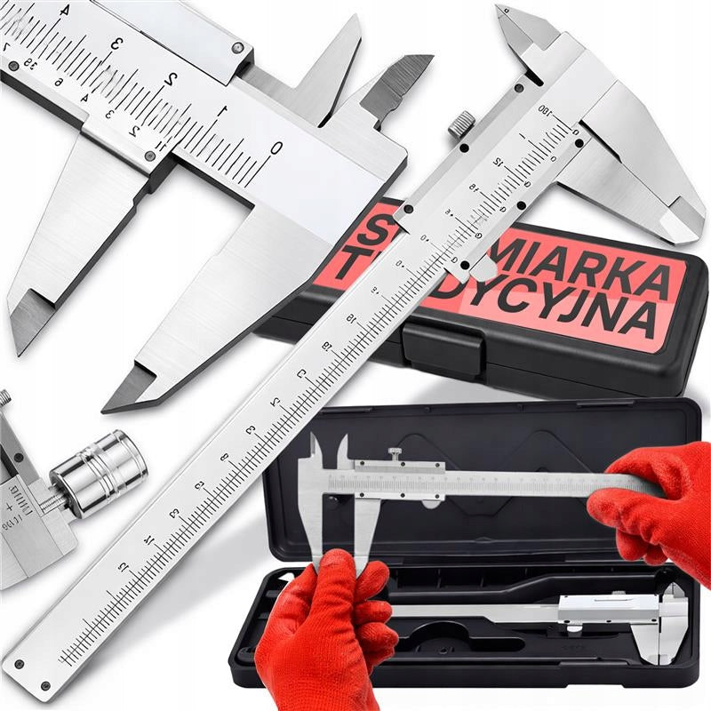 ACCURATE TRADITIONAL CALIPER 0-150 mm MANUAL ANALOG STEEL + CASE