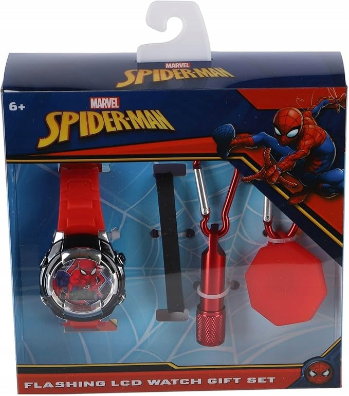 ACCUTIME SPIDERMAN DIGITAL WATCH LED Gift Set for Spiderman Fan