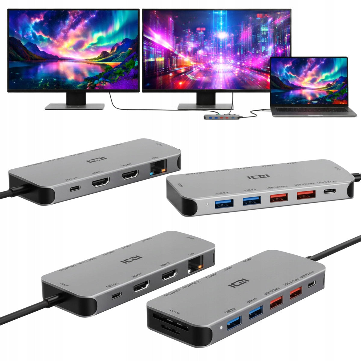 ACER USB-C Laptop Docking Station Image Extension for 2 Monitors