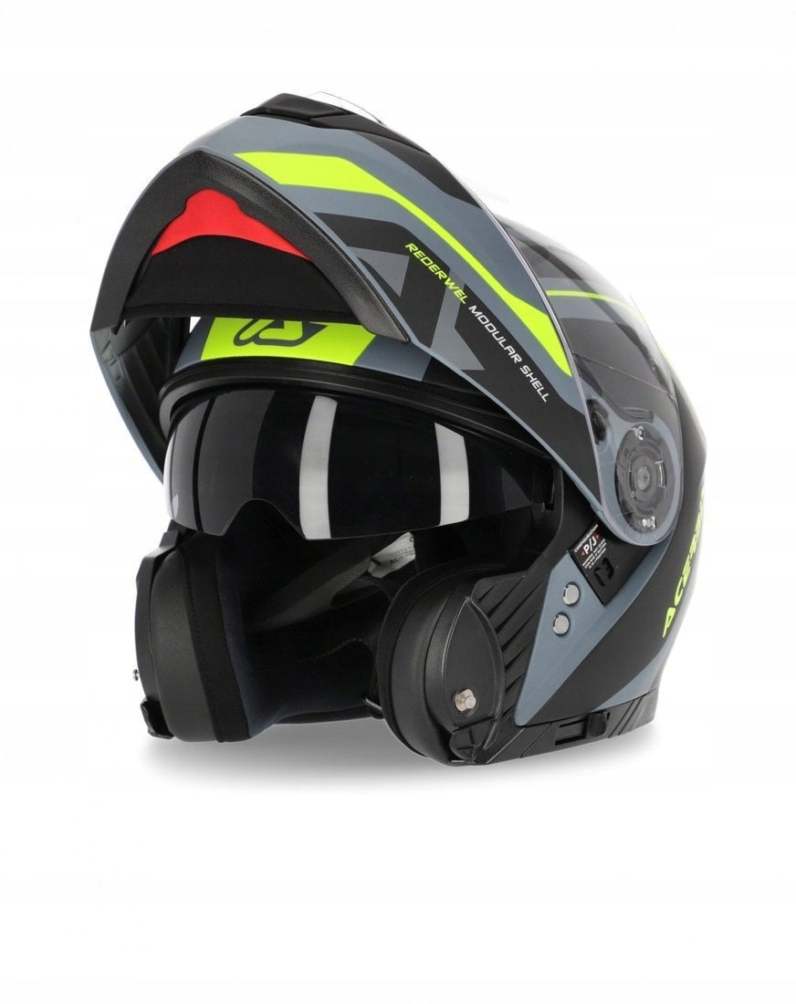ACERBIS Helmet REDERWEL modular helmet red - white Dual Road Motorcycle Manufacturer Acerbis