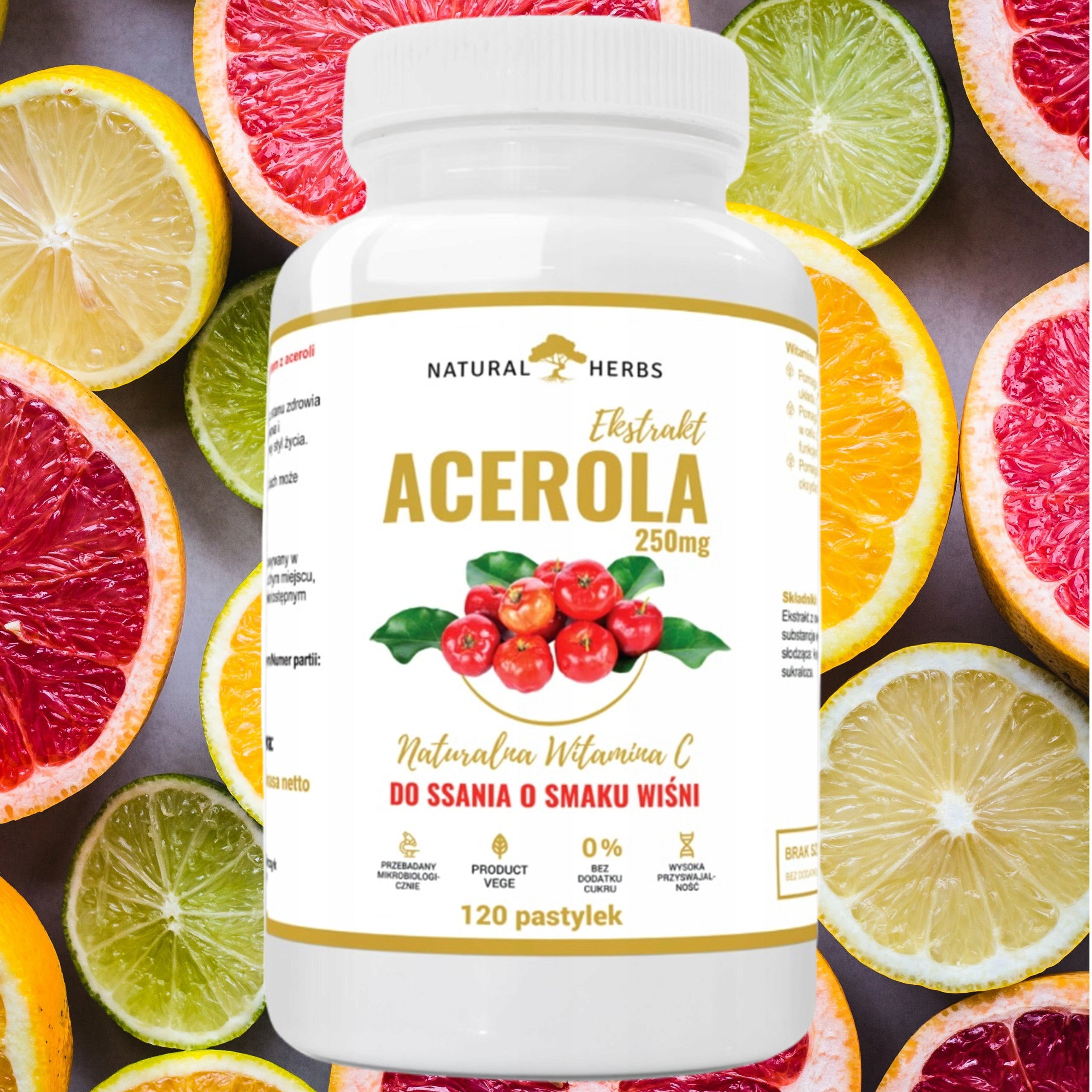 ACEROLA for sucking strengthens RESISTANCE Alto Pharma 120 lozenges Brand Natural Herbs