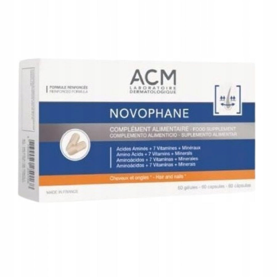 ACM Novophane biotin zinc vitamin B6 copper new formula 60 capsules