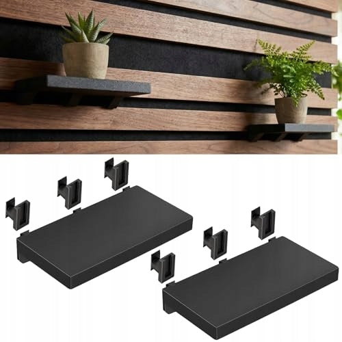 ACOUSTIC PANEL RACK BLACK WITHOUT DRILLING ASSEMBLY 2 PIECES FOR HOME Brand no brand
